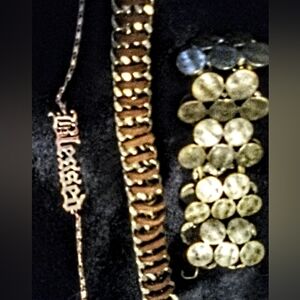 Elegant Gold and Brown Bracelet Set